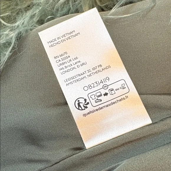 Free People Moonlight Faux Fur Jacket in Granite Green - Picture 15 of 15